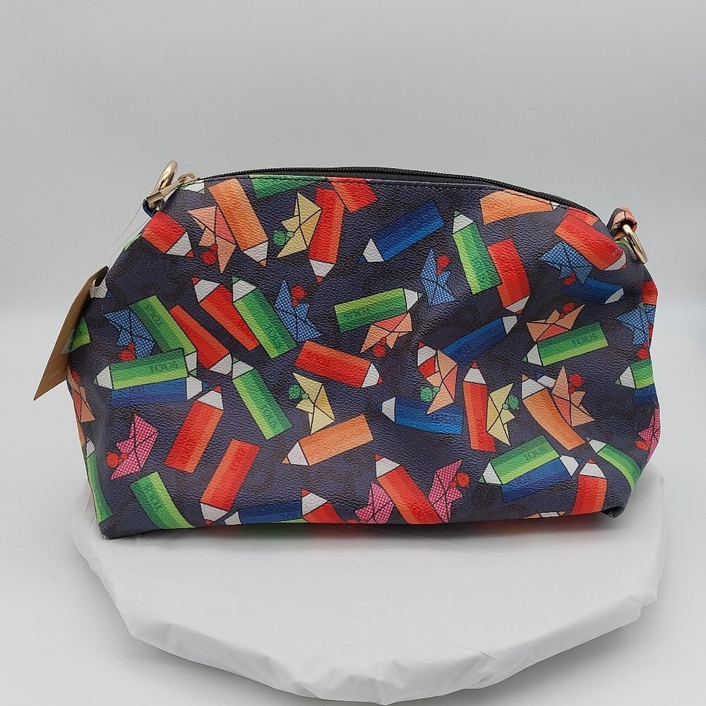 B.Lush Bag Purse Black, Colored Pencils Teacher Artist NO STRAP